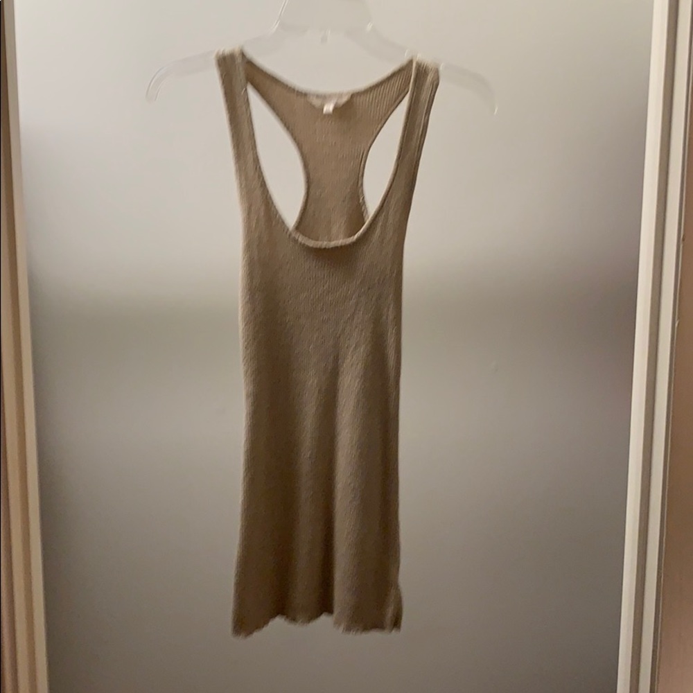 Gold shimmery sleeveless tank